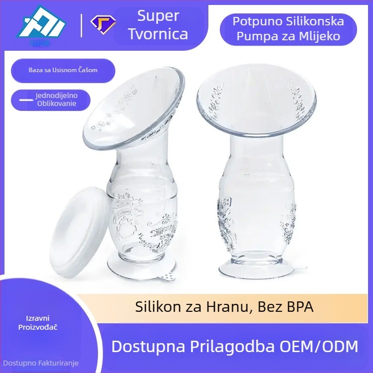 Spot 90ml silikonska pumpica za grudi, sakupljač mlijeka, ručna pumpica za grudi, uređaj za mužnju, postporođajni pribor s vakuumskom čašicom