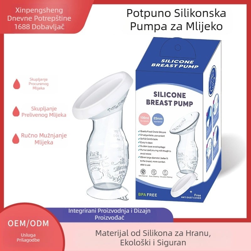 Spot 90ml silikonska pumpica za grudi, sakupljač mlijeka, ručna pumpica za grudi, uređaj za mužnju, postporođajni pribor s vakuumskom čašicom