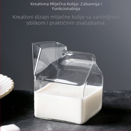 Japanska staklena kvadratna kutija za mlijeko, zagrijavanje u mikrovalnoj pećnici, kreativna šalica za doručak, šalica za kavu, šalica za mlijeko, šalica za čaj