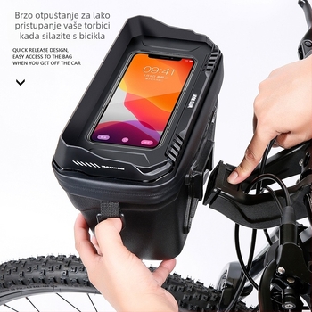 WILD MAN prednja torba za auto, torba za bicikl, tvrda EVA torba za mobitel, prednja torba za električni skateboard, sklopiva torba za bicikl