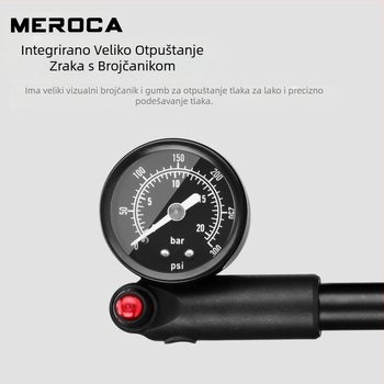 MEROCA amortizer visokog tlaka, pneumatska pumpa za bicikl, prednja vilica, stražnja mjehur, prijenosna zračna pumpa 300 PSI