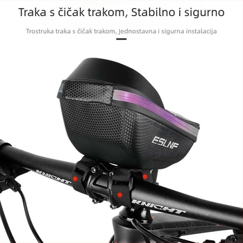 ESLNF torba za bicikl velikog kapaciteta torba za glavu bicikla za brdski bicikl, vodootporna torba za gornju cijev, šarena torba za vožnju