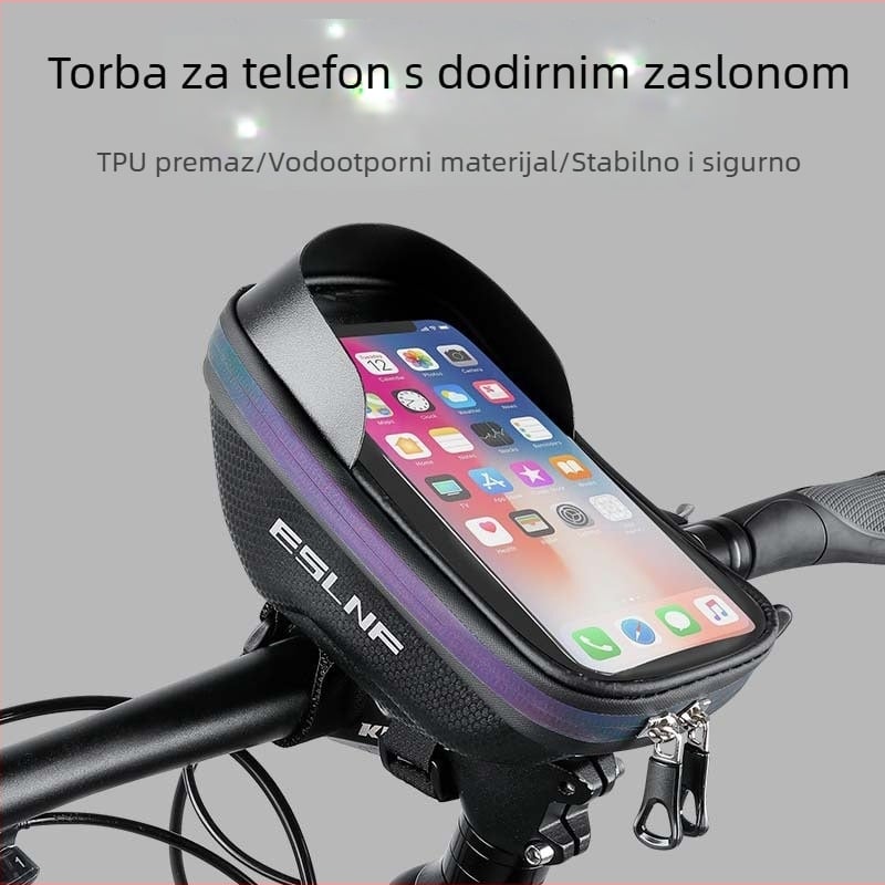 ESLNF torba za bicikl velikog kapaciteta torba za glavu bicikla za brdski bicikl, vodootporna torba za gornju cijev, šarena torba za vožnju