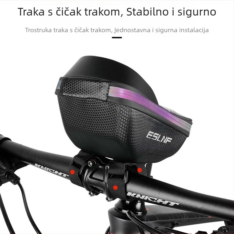 ESLNF torba za bicikl velikog kapaciteta torba za glavu bicikla za brdski bicikl, vodootporna torba za gornju cijev, šarena torba za vožnju
