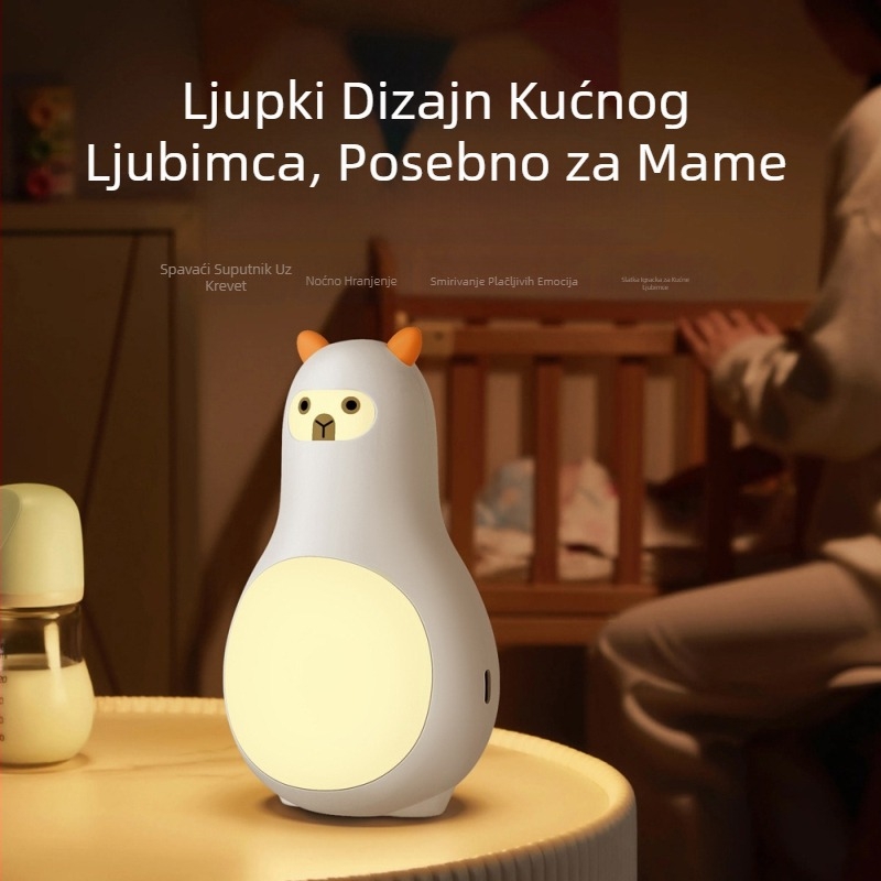 Meng Chong Instrument za spavanje s bijelim šumom, pomoć pri spavanju, noćno svjetlo s inteligentnim tempiranjem, uređaj za bijeli šum s neovisnom kontrolom, toplo noćno svjetlo