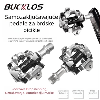 Pedala za bicikl s bravom od aluminijske legure, dvostrana, planinska, samoblokirajuća pedala, sustav brzine M8100, pribor za bicikle s bravom