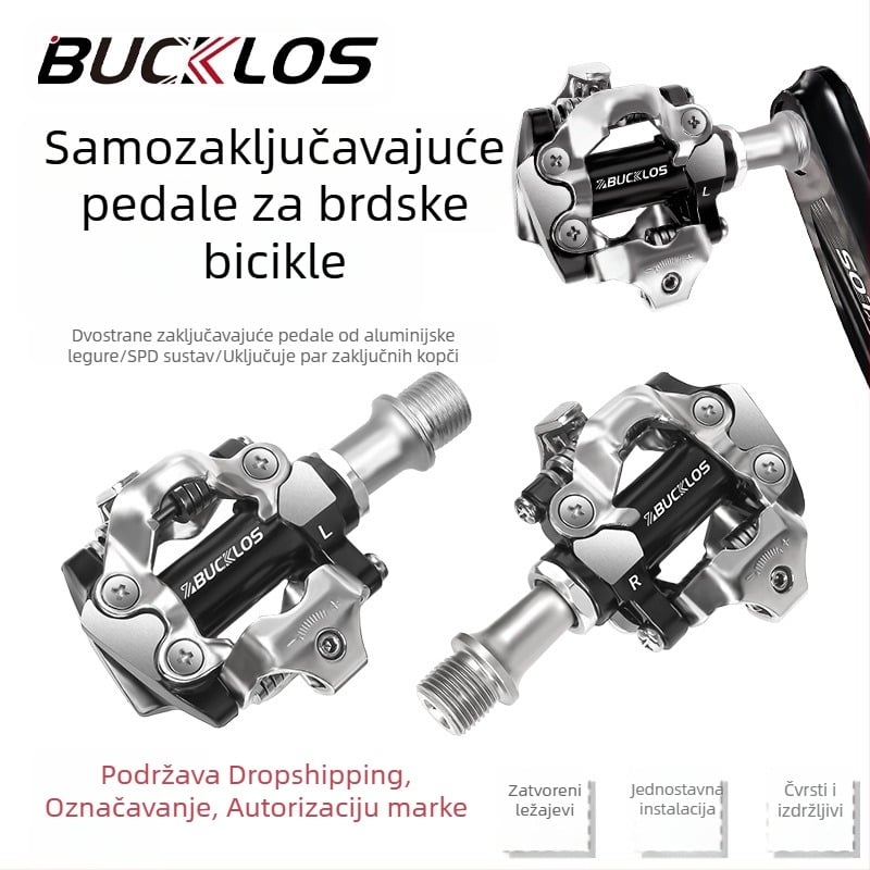 Pedala za bicikl s bravom od aluminijske legure, dvostrana, planinska, samoblokirajuća pedala, sustav brzine M8100, pribor za bicikle s bravom