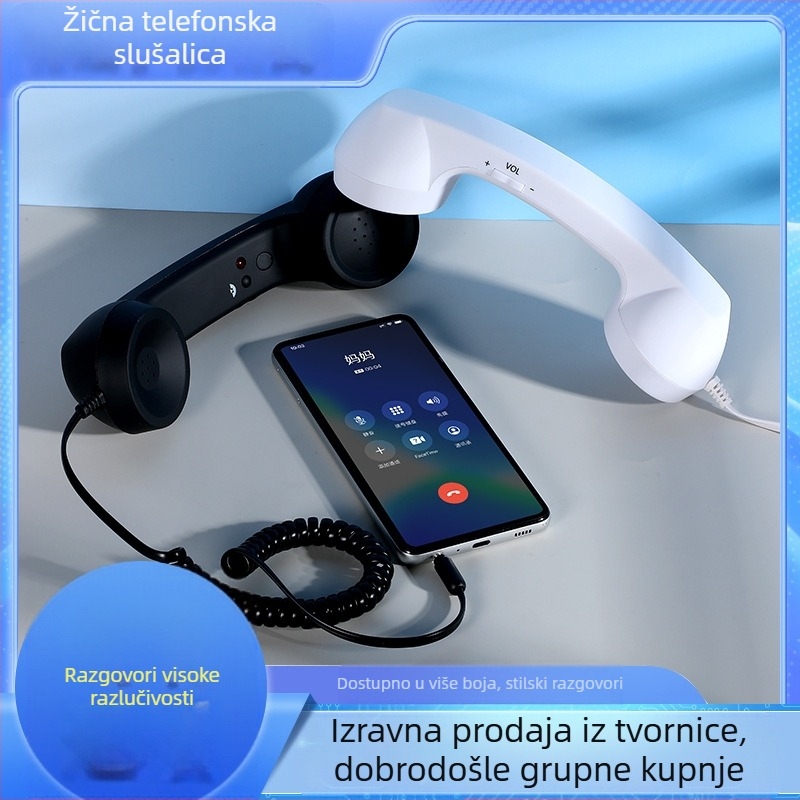 Prekogranična retro slušalica za mobitel, modna granična slušalica s mikrofonom, kul slušalica za telefon za trudnice, spremna za prodaju