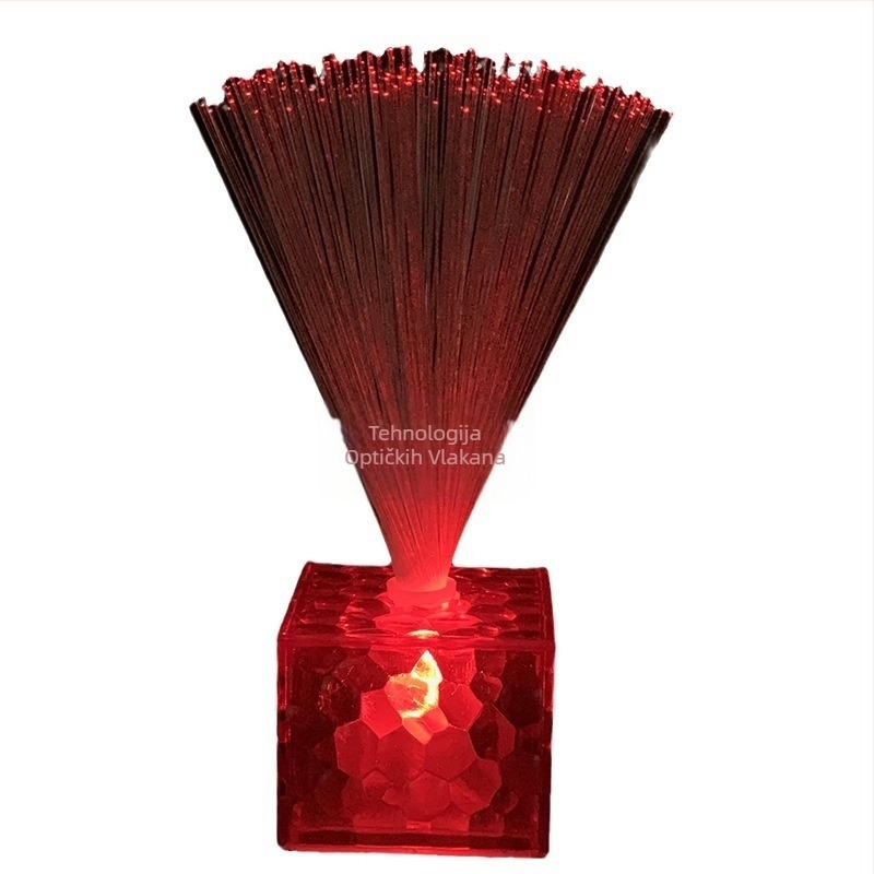 LED zvjezdano kvadratno svjetlo s optičkim vlaknima, noćno svjetlo, bljesak šarene boje, spavaća soba, romantična atmosfera, kristalno zvjezdano nebo