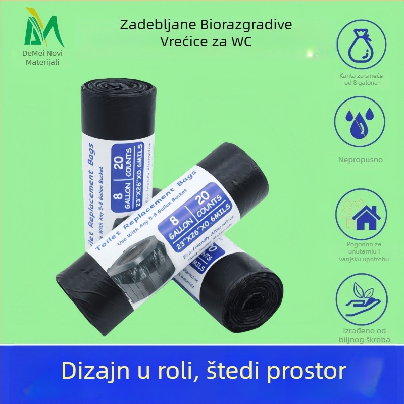 Mobilna vrećica za čišćenje WC-a, jednokratna WC školjka, posebno za trudnice i starije osobe, razgradiva zadebljana vreća za smeće