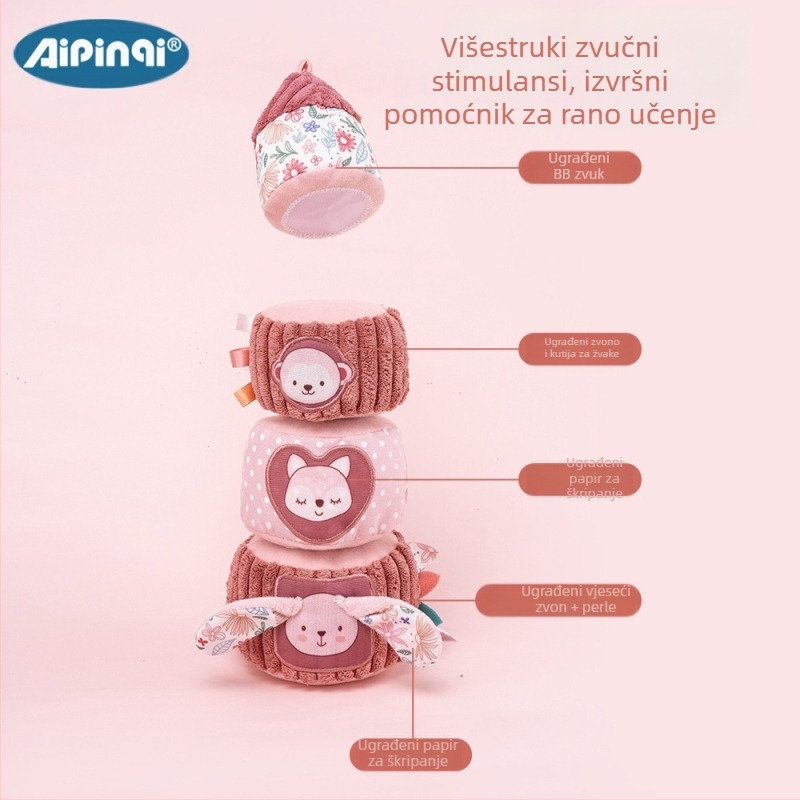 Edukativna igračka Jenga za slaganje u obliku tornja za bebe, 0-1 godina, intelektualna igračka u obliku duginog tornja