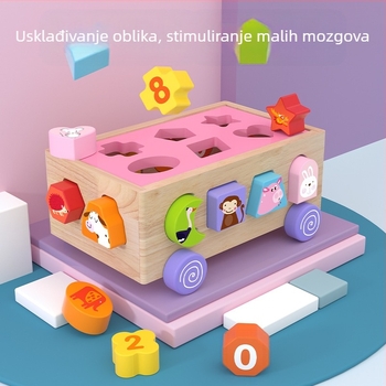 Slagalica za djecu od 1 do 3 i pol godine, rana obrazovna slagalica, igračke za stimulaciju mozga za dječake i djevojčice, građevni blokovi za malu djecu koji odgovaraju oblicima