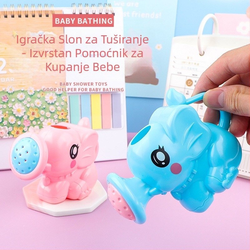 Mali slonić za kupanje, igračka za kupanje za bebe, dječja bočica za zalijevanje, sprej za kupanje, šalica za šampon, voda za igru, slonić za kupanje
