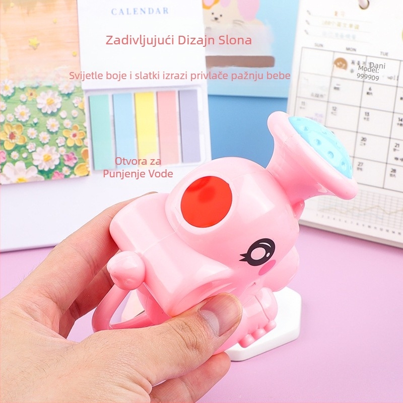 Mali slonić za kupanje, igračka za kupanje za bebe, dječja bočica za zalijevanje, sprej za kupanje, šalica za šampon, voda za igru, slonić za kupanje