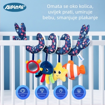 Aipinqi Novorođenče Ocean Bed Wrap Baby Early Education Bed Viseća igračka za dječja kolica Privjesak
