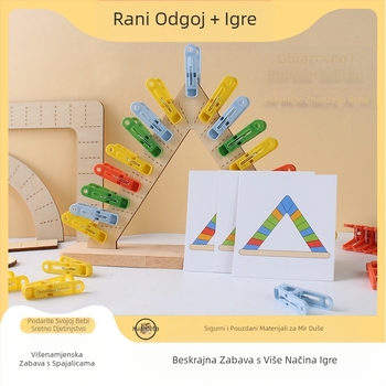 Drvena slagalica za slaganje boja JiaJiaole za djecu u vrtiću Montessori nastavna pomagala slagalica igračke za rano obrazovanje prepoznavanja boja