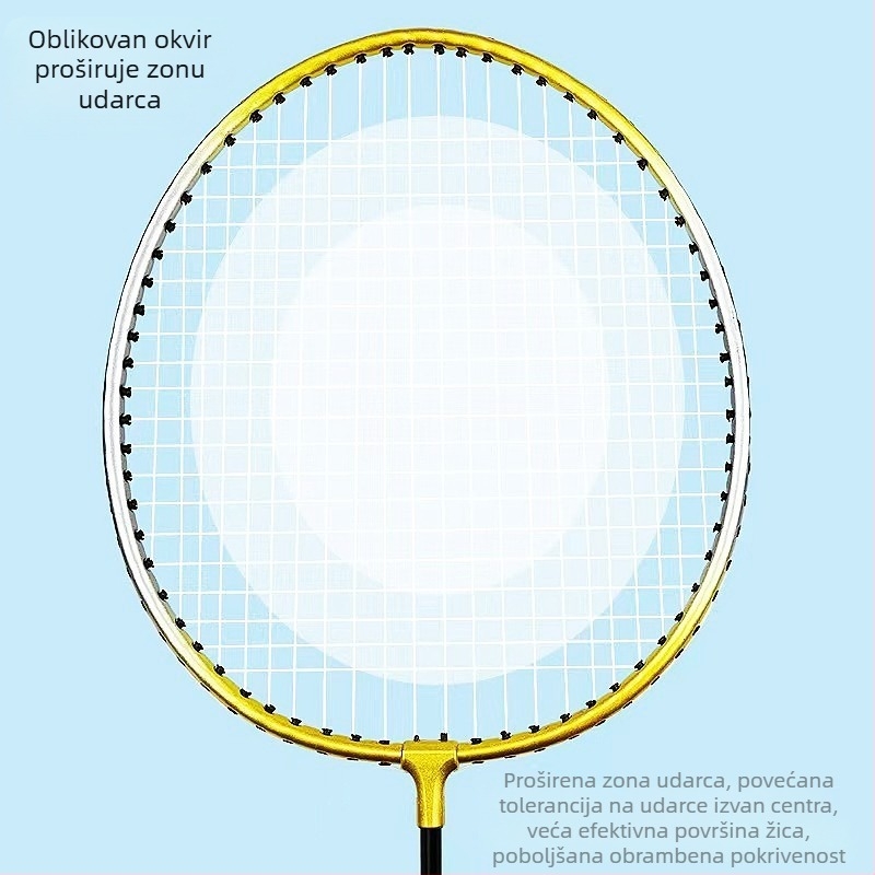 Eksplozije na zalihi reket za badminton za odrasle, studente, početnike, trening, ferolegura, split reket, generacija kose