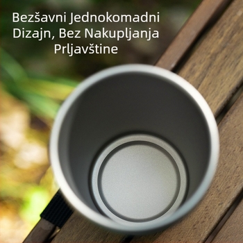 Čista titanska čaša za pivo, kampiranje na otvorenom, čaša za sok, jednoslojna praktična čaša, legura titana, čaša za hladno piće protiv pada, titanska čaša
