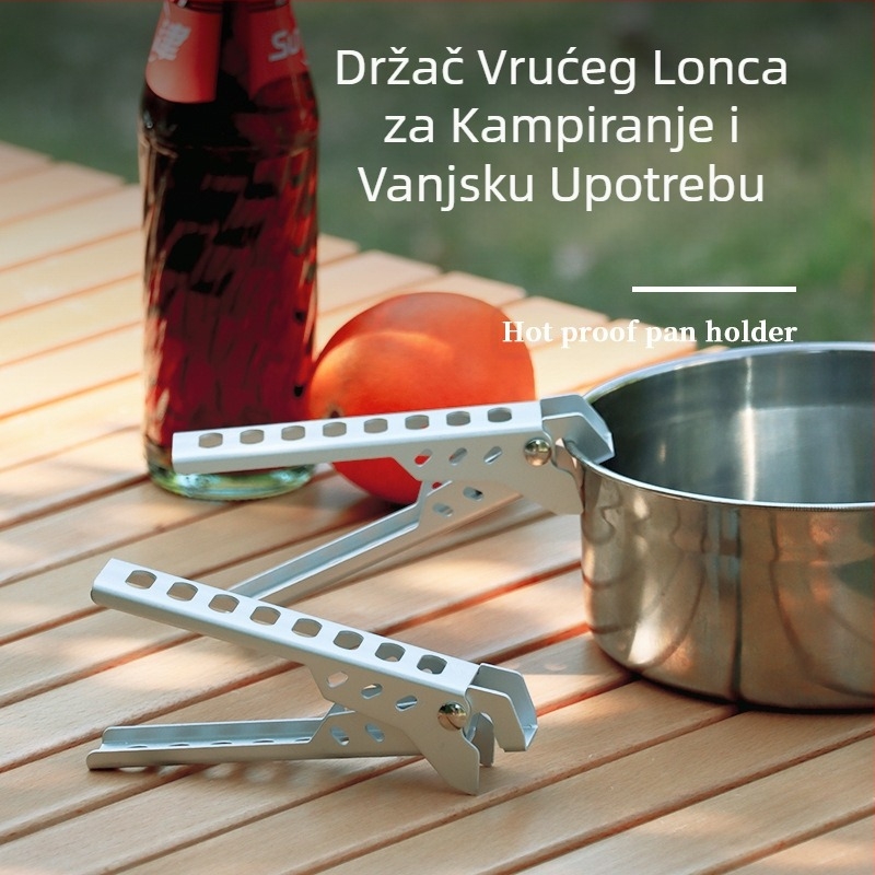 Vanjski piknik, kopča za lonac protiv opeklina, pribor za posuđe, kopča za roštilj, aluminijska legura, kopča za mikrovalnu pećnicu, pohrana hrane