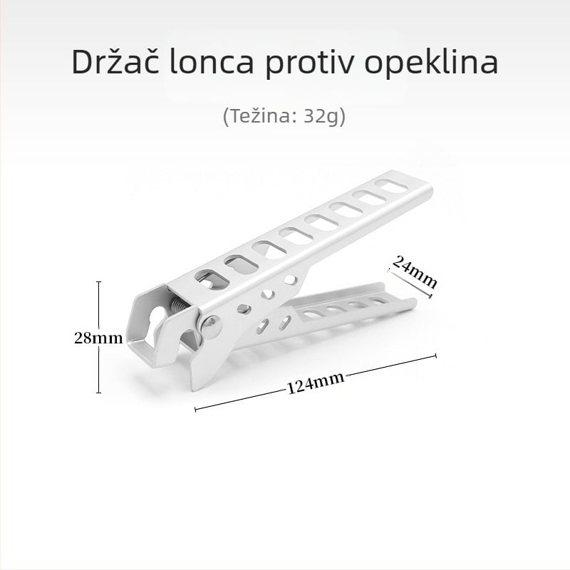 Vanjski piknik, kopča za lonac protiv opeklina, pribor za posuđe, kopča za roštilj, aluminijska legura, kopča za mikrovalnu pećnicu, pohrana hrane