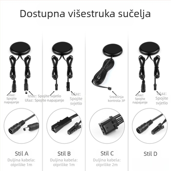 LED svjetlosna traka s dodirnim prigušivačem, ručni senzor za skeniranje, kontroler kućnog ormarića, prekidač za rasvjetu ormara, veleprodaja