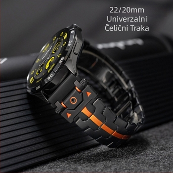 Za Huawei GT5 remen Watch4pro remen od nehrđajućeg čelika Iron Man Xiaomi metalni remen 22 mm remen