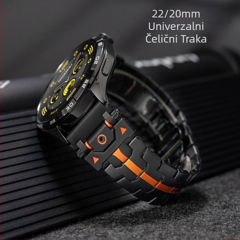 Za Huawei GT5 remen Watch4pro remen od nehrđajućeg čelika Iron Man Xiaomi metalni remen 22 mm remen