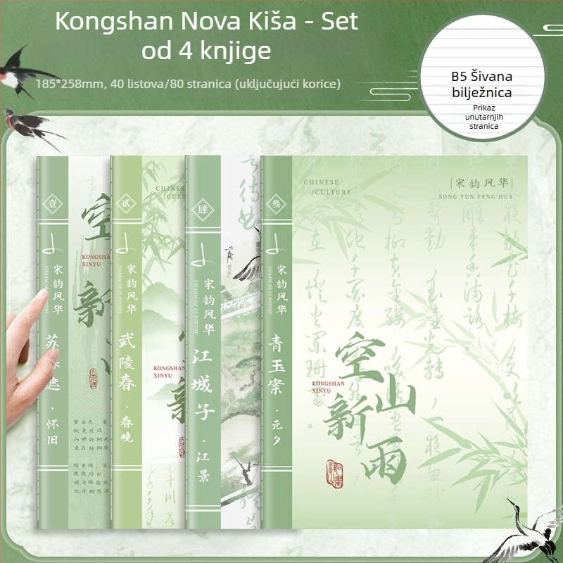 B5 bilježnica, velika zadebljana bilježnica, mekana kopija, studentska knjiga, visokokvalitetni dnevnik, kreativna bilježnica za tiskanice