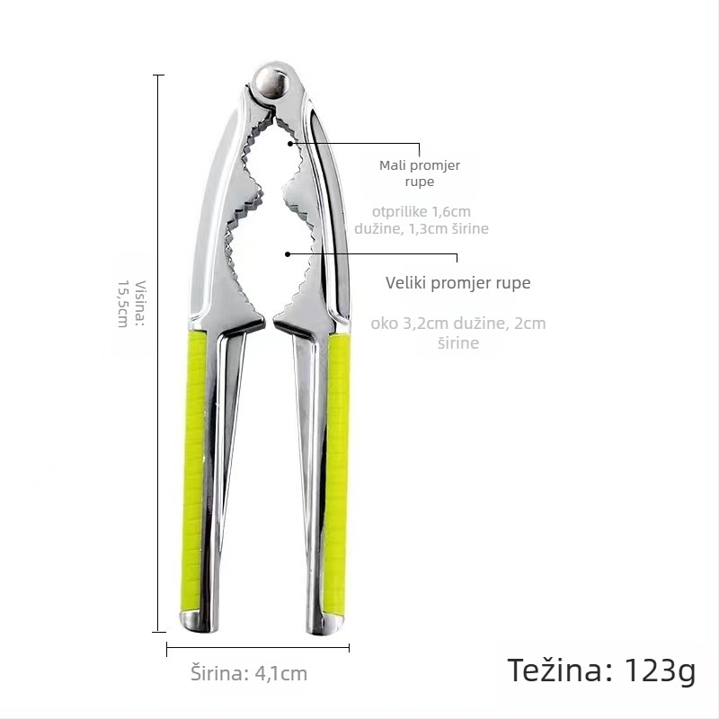 Kliješta za suho voće od nehrđajućeg čelika, kopča za pinjole, kućna kopča za orahe, lješnjak, mala kliješta za pekan, otvorena veleprodaja