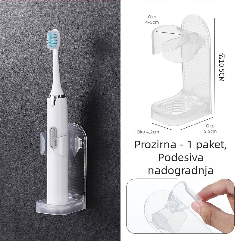Zidni vješalica za električne četkice za zube bez bušilice, postolje za pohranu četkica za zube za WC školjku i stomatološki stalak za pohranu