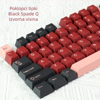 Cloud Lake pik Q Macaron kapa za tipke u tri boje, mali kompletan set od 126 tipki, PBT materijal, dvobojno brizganje, otporno na habanje i izdržljivo