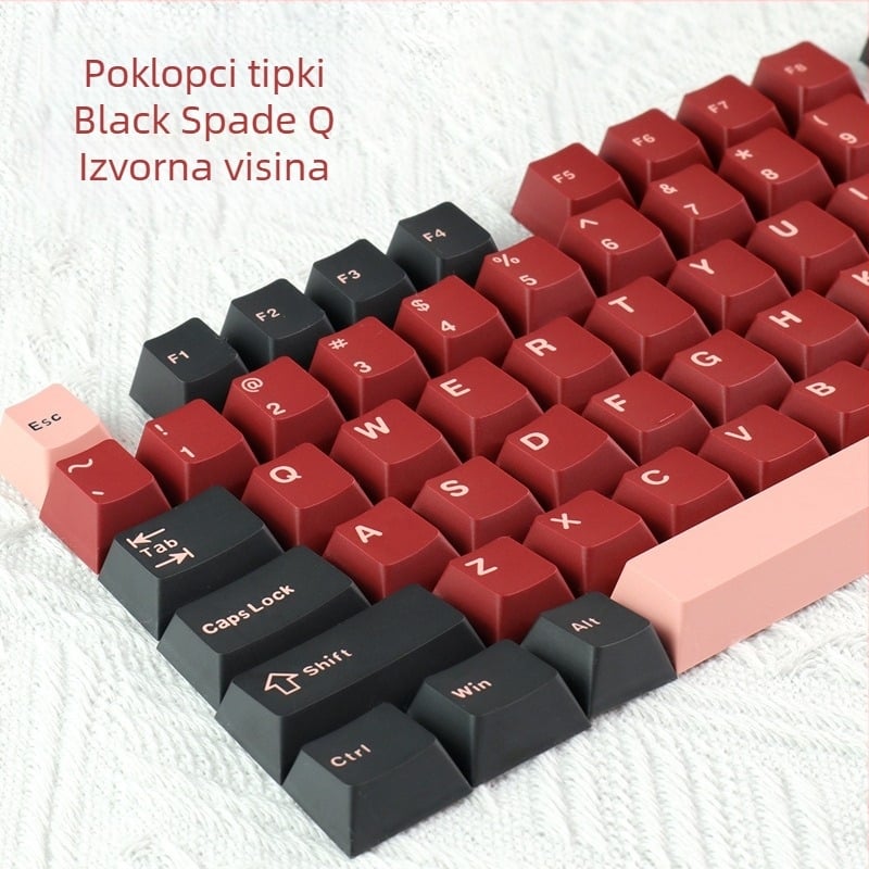 Cloud Lake pik Q Macaron kapa za tipke u tri boje, mali kompletan set od 126 tipki, PBT materijal, dvobojno brizganje, otporno na habanje i izdržljivo