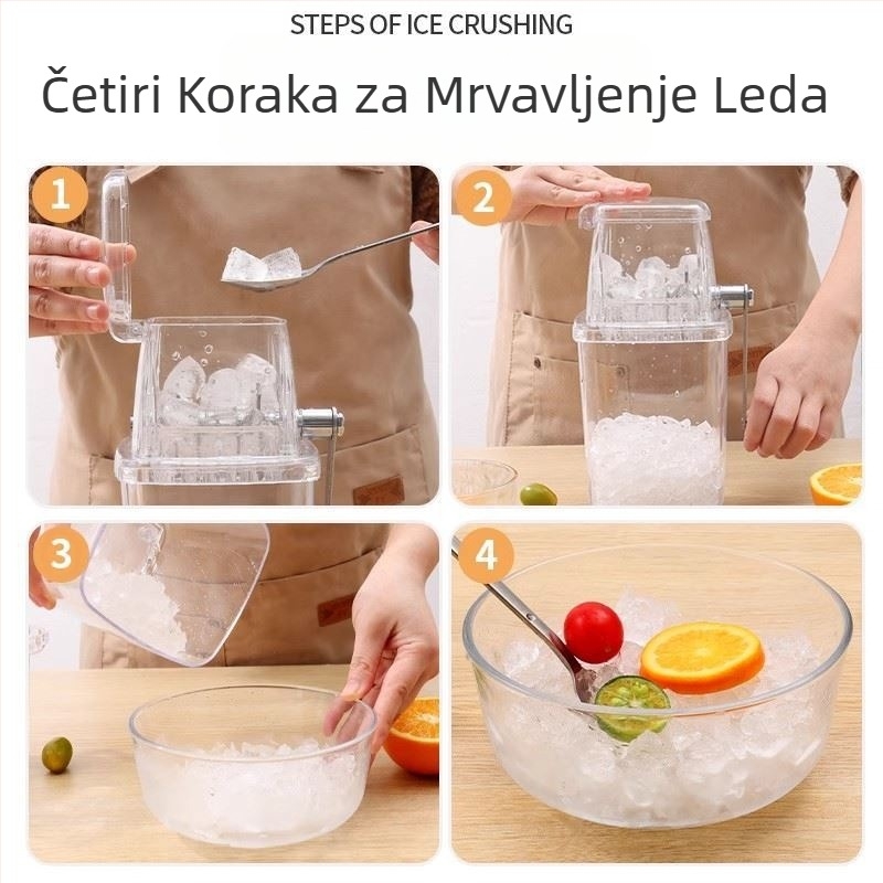 Rezalica za led Kućanski Mali stroj za glačanje Granulirani pijesak Led Drobljeni led Komercijalni stroj za led protiv tuče Ručni stroj za drobljenje leda