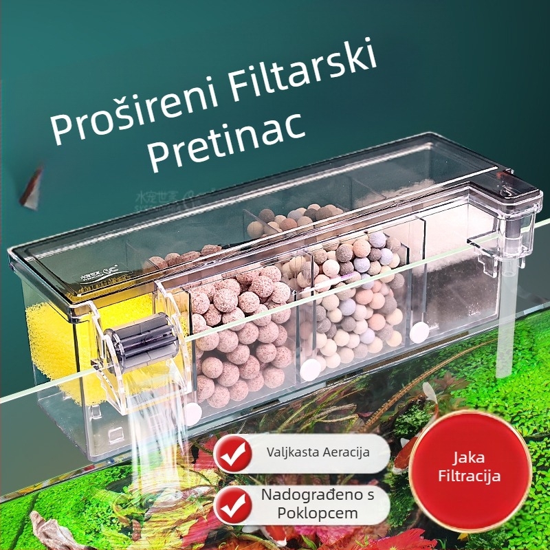 Ciklus pročišćavanja vode u filteru za akvarij, tri u jednom, potopna pumpa, kutija za filter na vrhu akvarija za kornjače, proizvodnja kisika, integrirana kutija za kapanje