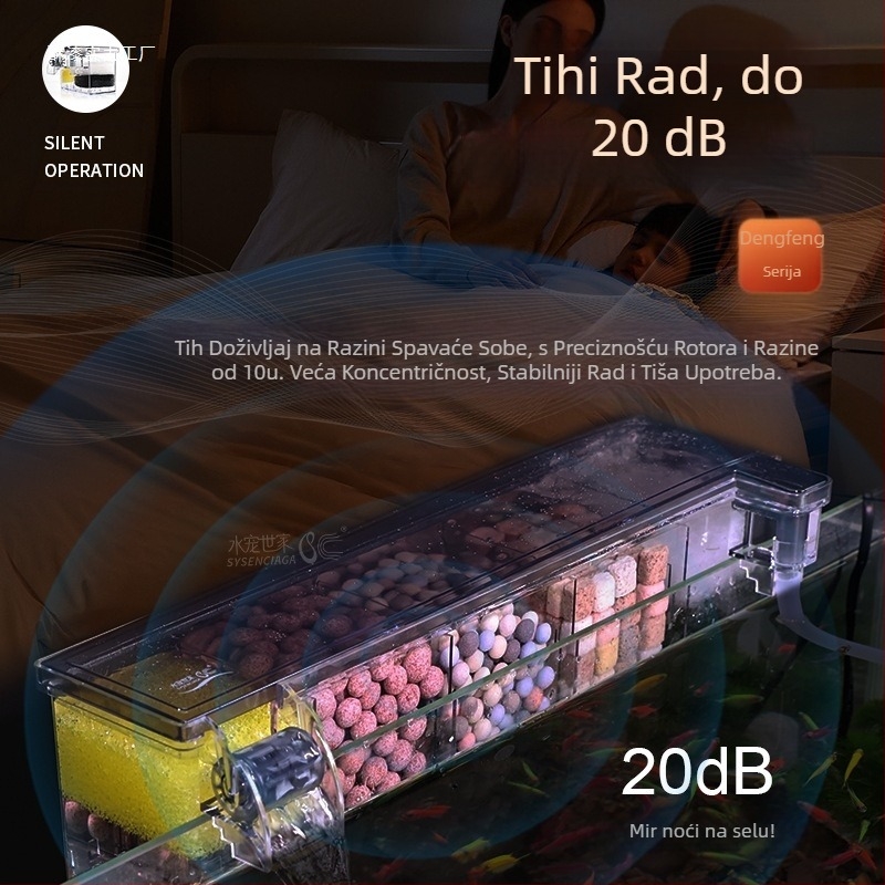 Ciklus pročišćavanja vode u filteru za akvarij, tri u jednom, potopna pumpa, kutija za filter na vrhu akvarija za kornjače, proizvodnja kisika, integrirana kutija za kapanje