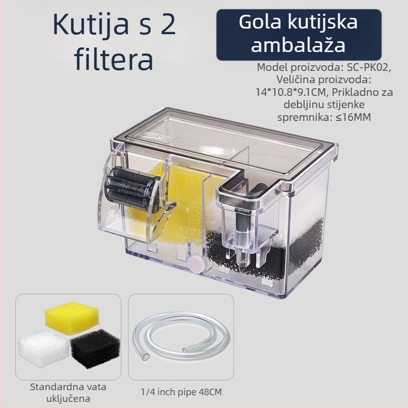 Ciklus pročišćavanja vode u filteru za akvarij, tri u jednom, potopna pumpa, kutija za filter na vrhu akvarija za kornjače, proizvodnja kisika, integrirana kutija za kapanje