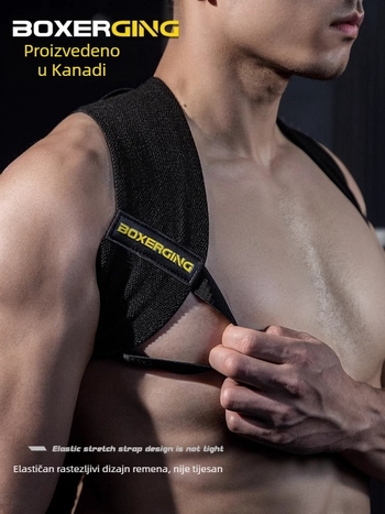 BOXERGING Fitness Duboki rameni udarac palicom okrugli rameni trening korekcija artefakt guranje prsa otvoreno rame ravna leđa pomoćni pojas