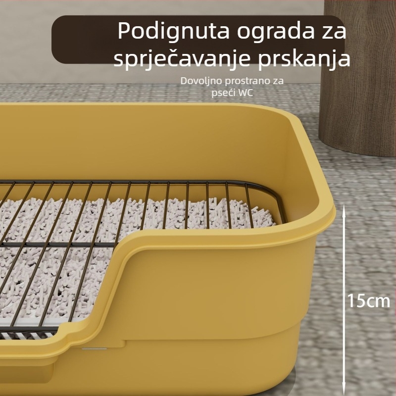 Željezni mrežasti WC za pse, predimenzionirani, otporan na prskanje, visoka ograda za pse, veliki, srednji, mali, ravni, pribor za kućne ljubimce