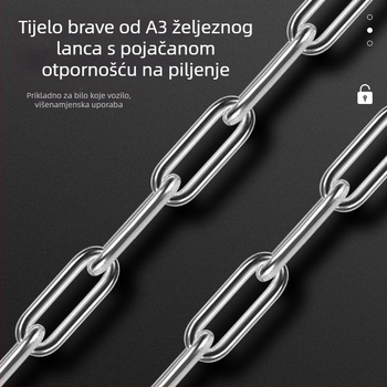 WEST BIKING brava za bicikl, protuprovalna brava za ključeve, brava za brdski bicikl, brava za električni automobil, brava za lanac na bateriju