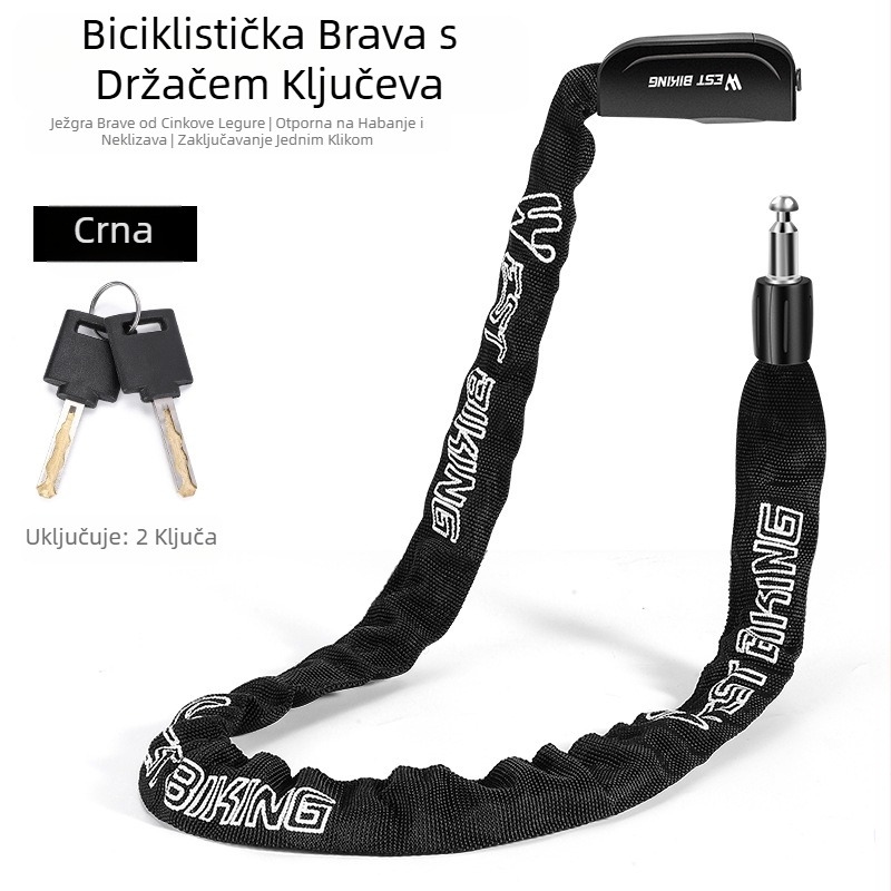 WEST BIKING brava za bicikl, protuprovalna brava za ključeve, brava za brdski bicikl, brava za električni automobil, brava za lanac na bateriju