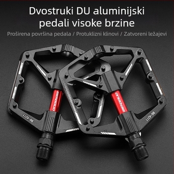 Pedale za bicikl, cestovni bicikl, dvostruke DU aluminijske pedale, vanjske protuklizne, šireće pedale za brdski bicikl