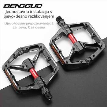 Pedale za bicikl, cestovni bicikl, dvostruke DU aluminijske pedale, vanjske protuklizne, šireće pedale za brdski bicikl
