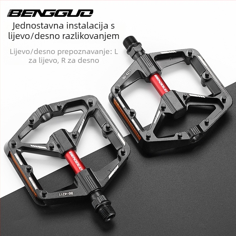 Pedale za bicikl, cestovni bicikl, dvostruke DU aluminijske pedale, vanjske protuklizne, šireće pedale za brdski bicikl