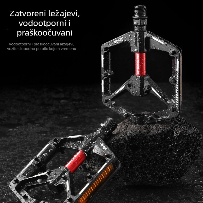 Pedale za bicikl, cestovni bicikl, dvostruke DU aluminijske pedale, vanjske protuklizne, šireće pedale za brdski bicikl