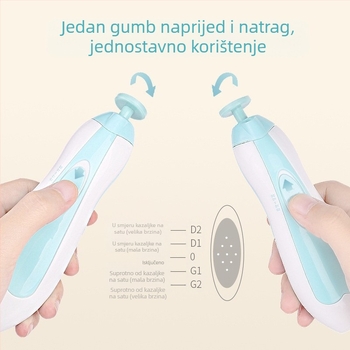 Manna brusilica za nokte za novorođenčad, škarica za dječje nokte, brusilica za manikuru, tiha tiha električna brusilica za nokte