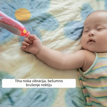 Manna brusilica za nokte za novorođenčad, škarica za dječje nokte, brusilica za manikuru, tiha tiha električna brusilica za nokte