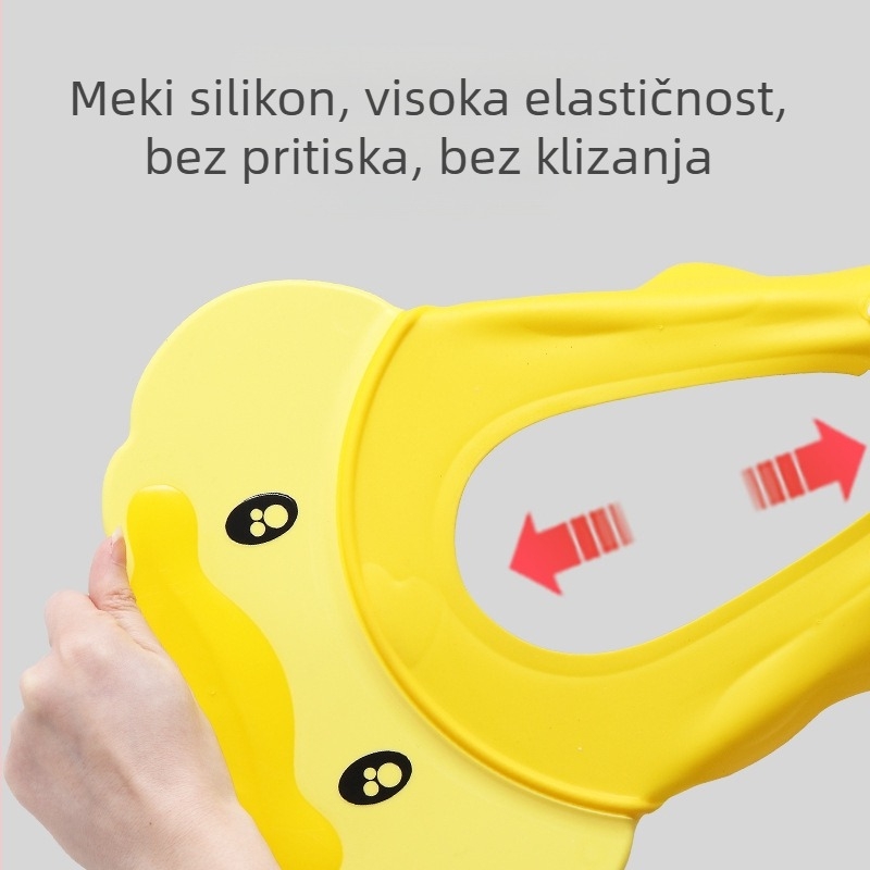 Silikonska dječja kapa za tuširanje Artifact za bebe, zaštita za uši, podesiva dječja kapa za tuširanje, vodootporna kapa za šamponiranje