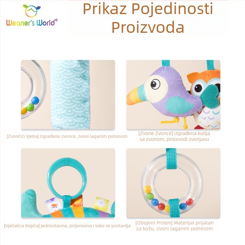 Weaners World igračke za bebe 0-1 godina zvečka za kolica privjesak vjetrene zvončiće proizvođači dječjih igračaka veleprodaja
