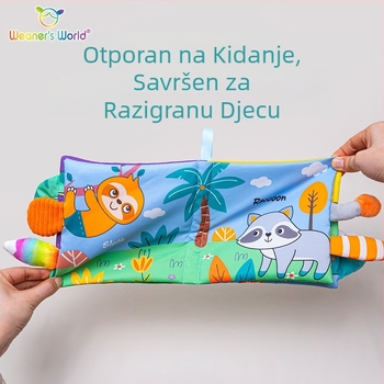Nova stereo platnena knjiga, tiha knjiga za rano obrazovanje dojenčadi na dodir, proizvođač taktilnih kognitivnih igračaka sa zvonjavom na zalihi