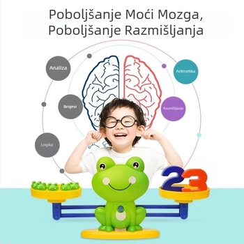 Dječja digitalna žaba za ravnotežu, igračka za rano obrazovanje, igra inteligencije, razvoj beba, kognitivno logičko razmišljanje, trening